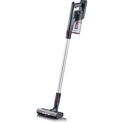 Imagen de SEVERIN aspiradora inalámbrica de mano y escoba 2 en 1, sin cable con cepillo alta velocidad, aspirador potente, 40 minutos, 22,2 V, plateado/negro/rojo, HV 7153