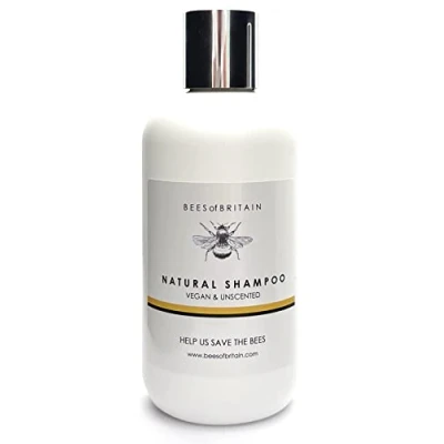 Imagen de 99% Natural CHAMPÚ DERMOPROTECTOR Sin PERFUME 250ml de BEES of BRITAIN. Sulfatos, Parabenos. pH 5.5 Piel Sensible. Donamos el 5% Ganancias Para Ayudar a Salvar Abejas y Polinizadores.