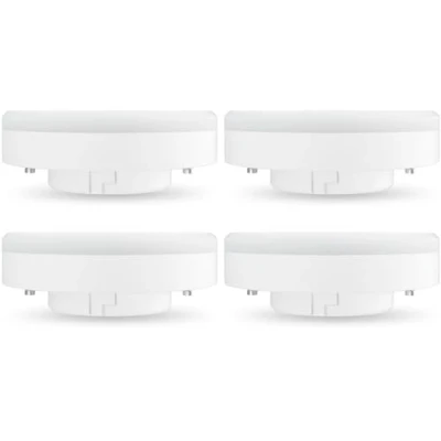 Imagen de LUTW Bombilla LED GX53, 6 W, equivalente a 50 Halógeno, 2700 K, luz blanca cálida, no regulable, ángulo de radiación: 120 , 556 lm, foco empotrable GX53 para gabinetes, escaparates,