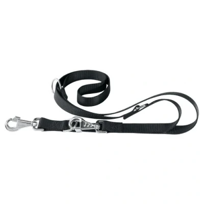 Imagen de Ferplast 75355917 Correa para El Adiestramiento de Perros Club Ga20/200, Robusto Nailon, Longitud Regulable, 20 Mm x L 120 200 Cm Negro