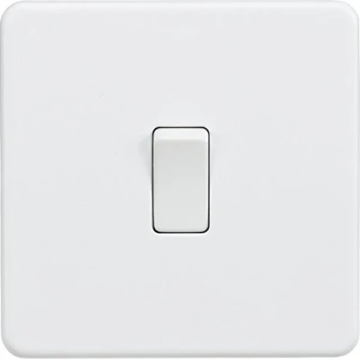 Imagen de Knightsbridge SF2000MW Interruptor de luz, Blanco Mate