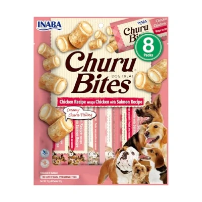 Imagen de Churu Bites Inaba para Perro 8x12g Pollo y Salmón