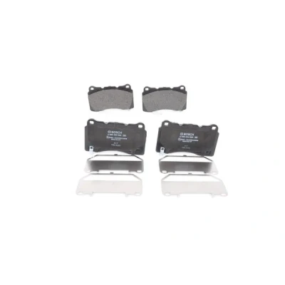 Imagen de BOSCH 0 986 494 880 Juego de pastillas freno Low Metallic con contacto avisador desgaste, acústico desgaste Chapa antichirridos