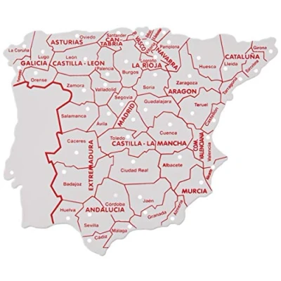 Imagen de Faibo Bolsa con 3 Plantillas, mapas España 15 x 12 cm (250)