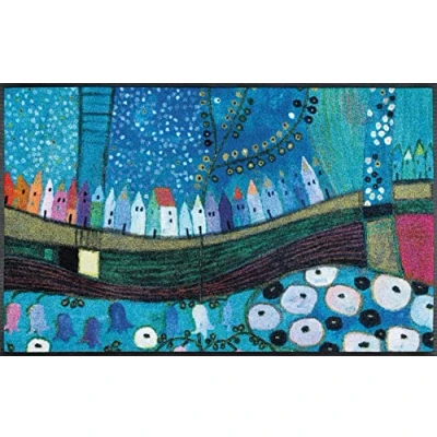 Imagen de Wash+Dry Stadt in Blau Felpudo, Acrílico, Multicolor, 50x75x0.7 cm