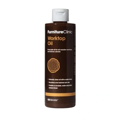 Imagen de Furniture Clinic Aceite de encimera 500 ml, apto para alimentos, secado rápido, todas las encimeras madera y utensilios cocina
