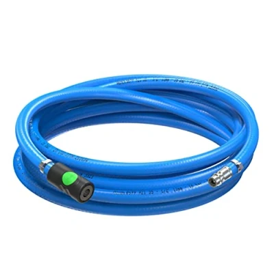 Imagen de AUPROTEC Juego de Manguera aire comprimido 13 mm diámetro interior 10 m PVC I con acoplamiento seguridad Prevost S1 Würth compresor altamente flexible