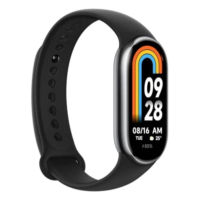 Imagen de Xiaomi Smart Band 8, Pulsera de Actividad, Pantalla AMOLED con Tasa refresco 60 Hz, 150+ Modos Deportivos, Autonomia hasta16 días, Sueño, Estrés, Monitor Frecuencia Cardíaca, 5ATM, Negro