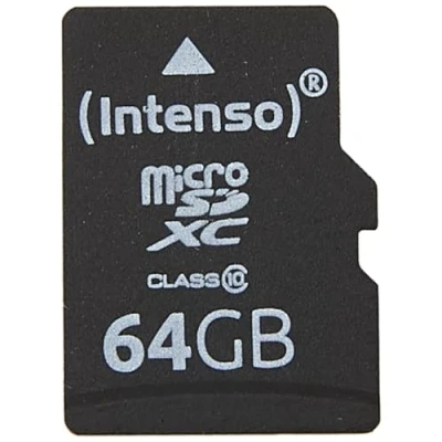 Imagen de Intenso 3413490 Adaptador para tarjeta Micro SDXC 64 GB (class 10 incl, 25 MB/s) color negro