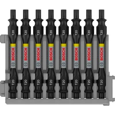 Imagen de Bosch Professional 8 piezas Juego de brocas dobles Torx (control impacto, puntas T20 Pick and Click), Cranberry, Longitud 65 mm