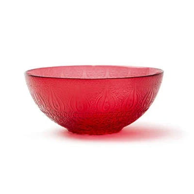 Imagen de Excelsa Red Arabesque Ensaladera, Cristal, Rojo