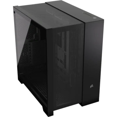 Imagen de CORSAIR 6500D Airflow Caja ATX Mid Tower para PC Sin Ventiladores Incluidos Diseño de Doble Cámara Amplia Flexibilidad Refrigeración Compatible con Placas Base Conexión Inversa Negro