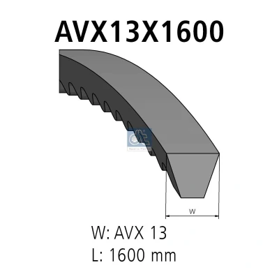 Imagen de Correa trapezoidal DT SPARE PARTS 1.21208