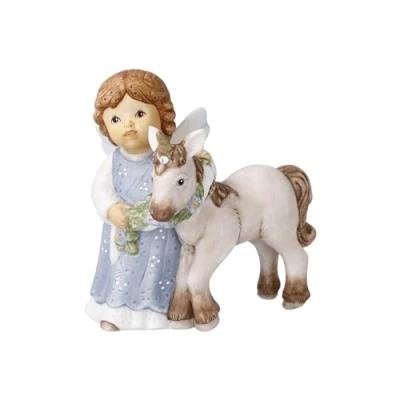 Imagen de Goebel Nina y Marco Fabuloso Compañero 2022 Figura Coleccionable Ángel con Unicornio de Porcelana Cristales 11 750 88 1