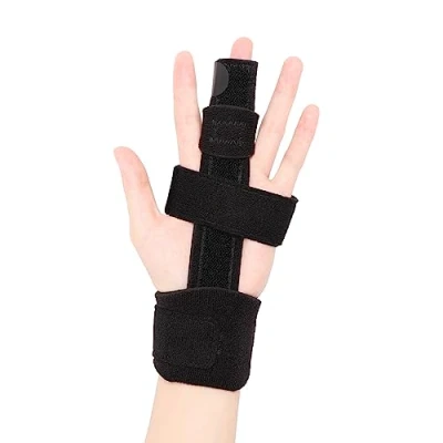 Imagen de Scurnhau Ferula Dedos Mano Dedo de Gatillo Soporte la Férula Inmovilizador para Roto Artritis Tendinitis Fractura Izquierda y Derecha