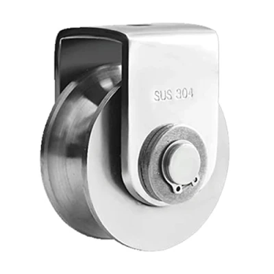 Imagen de Polea de rueda en U resistente para puerta corredera, 16 mm ancho, rodillo forma
