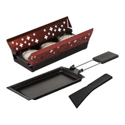 Imagen de Kuhn Rikon 32108 Mini Candle Light Raclette Set Rojo, Aluminio, Centimeters