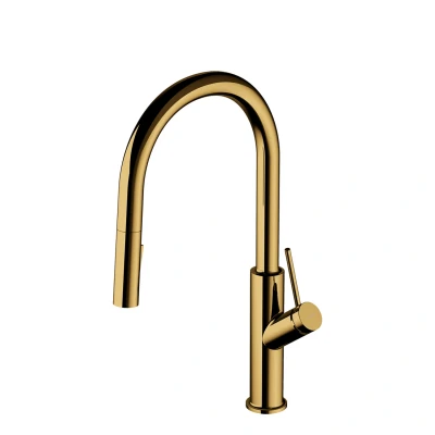Imagen de Omnires BE6455GL, Grifo de cocina BEND, Gold