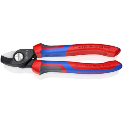 Imagen de Knipex Tijeras cortacables bruñido, con fundas multicomponentes 165 mm (cartulina autoservicio/blíster) 95 12 SB