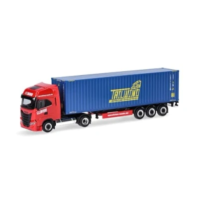 Imagen de Herpa Miniatura del camión Iveco S Way LNG Container Sattelzug HH Bode/Tailwind(Schleswig Holstein/Lübeck), Escala 1/87, maqueta de colleción, modelismo, Modelo aleman, Figura plástico