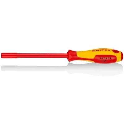 Imagen de Knipex Llave de vaso con mango destornillador bruñido, aislante en dos componentes, según norma VDE 230 mm 98 03 05