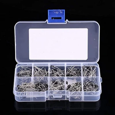 Imagen de Jadeshay Condensadores Electroliticos Kit, 10 Valores 200 piezas Diodos rectificadores 1N4001 1N4002 1N4003 1N4004 1N4005 1N4006 1N4007 1N5817 1N5818 1N5819 Schottky kit de clasificación