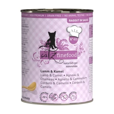 Imagen de catz finefood Ragout N 611 Comida húmeda para Gatos de Cordero y Camello (6 x 380 g)