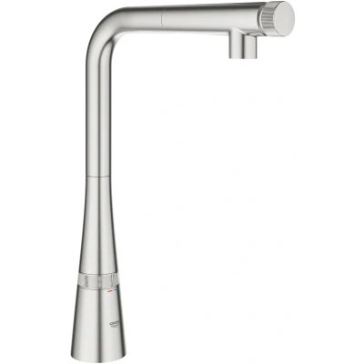 Imagen de Grohe Zedra Smart Control L grifo de cocina con Smartcontrol integrado, Supersteel (31593DC2)