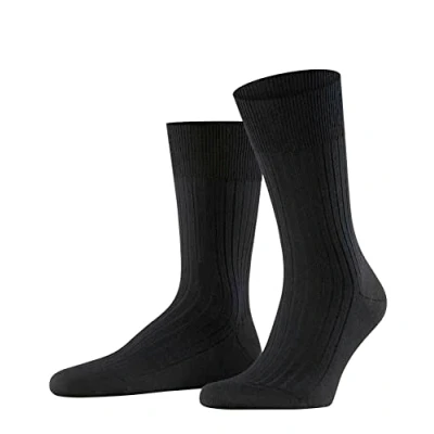 Imagen de FALKE Bristol Pure M So lana lisos 1 par, Calcetines Hombre, Negro Black 3000, 45 46