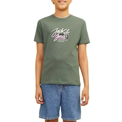 Imagen de Jack &amp; Jones Junior Camiseta estampada para niños, Talla: 16a, Laurel wreath
