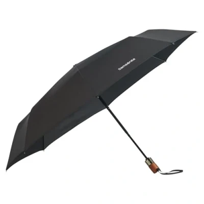 Imagen de SAMSONITE Wood Classic S 3 Section Auto Open Close Short Paraguas Plegable, 27 cm, Negro (Black)