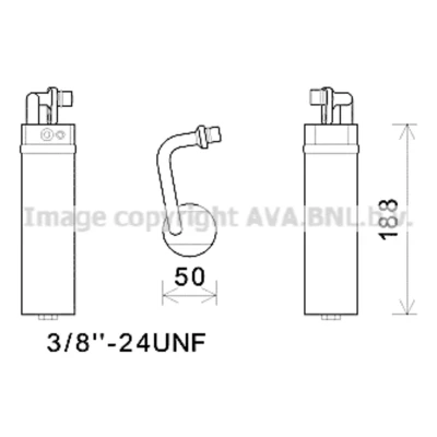 Imagen de PRASCO DND285 Filtro Deshidratante R 134 a Aluminio NISSAN: Qashqai / Qashqai+2 I