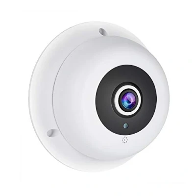 Imagen de Revotech 3MP Fisheye Cámara IP PoE Audio, Domo Interiores Seguridad, 1.7mm Lente Gran Angular, Visión Nocturna Infrarrojos, Control Remoto,Compatible con NVR (IF04 Audio P)