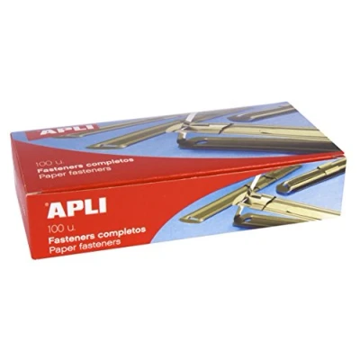 Imagen de APLI 11832 Fásteners metálicos dorados 90 x 12 mm 100 u.