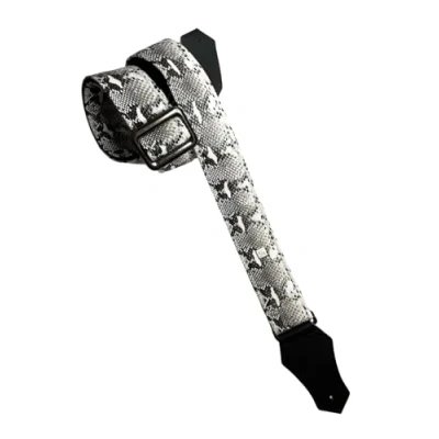 Imagen de Correa para guitarra / bajo GET&#039;M Animal Print Collection White Python