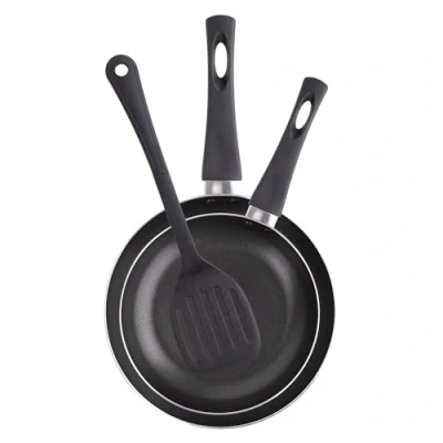 Imagen de RB RENBERG Juego de 2 Sartenes Tamaños 18+24 cm Fabricadas en Aluminio Prensado Total Antiadherencia Apto para Todo Tipo Cocinas incluyendo Inducción