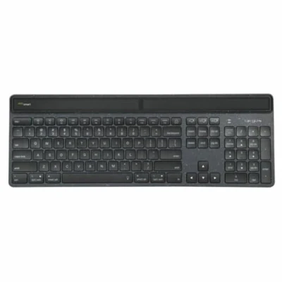 Imagen de Teclado inalámbrico Targus AKB868ES, EcoSmart Solar Keyboard, Antimicrobiano, Bluetooth, Full Size, USB C, Negro