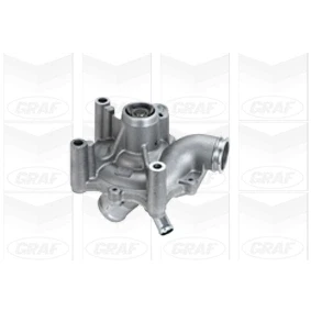 Imagen de GRAF PA985 Bomba de agua con tapa, junta anular mecánico Termoplástico para accionamiento correa poli V MINI: Hatchback, Cabrio