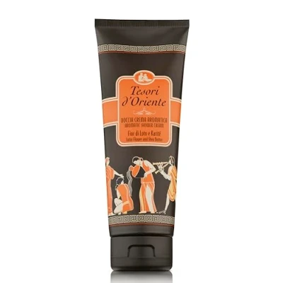 Imagen de Tesori d&#039;Oriente Crema de ducha Fior di Loto con manteca karité, notas dulces y florales, limpia suavemente la piel aporta hidratación suavidad, 250 ml