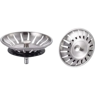 Imagen de Ibergrif M34351 2 Tapones Fregadero Cocina, Colador Desagüe Ø78 mm, Acero Inoxidable, Unidad (Paquete de 1)