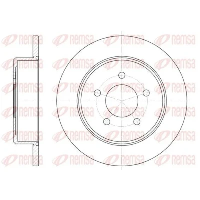 Imagen de REMSA 6746.00 Disco de freno Eje trasero 290, 290 12,5 5 macizo CHRYSLER: Voyager 4, / GRAND 3, 5OYAGER 5, JEEP: WRANGLER 2