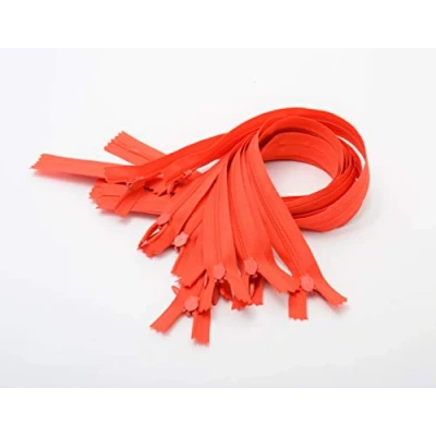 Imagen de ACCESSOIRES LEDUC Trimz Invisible Zip RVNAVN3 Cremallera, Nailon, Rojo, 40 cm, 10