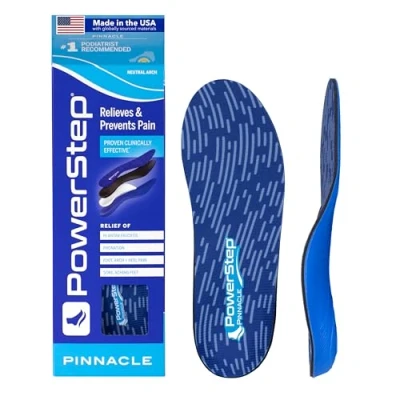 Imagen de Powerstep Pinnacle Shoe Insoles Shock Absorbing Arch Support and Cushioning for Plantar Fasciitis