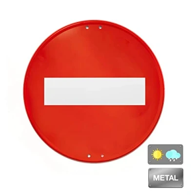 Imagen de FERRETELIX Señal vial metálica lacada R 101 Entrada prohibida 50 cm
