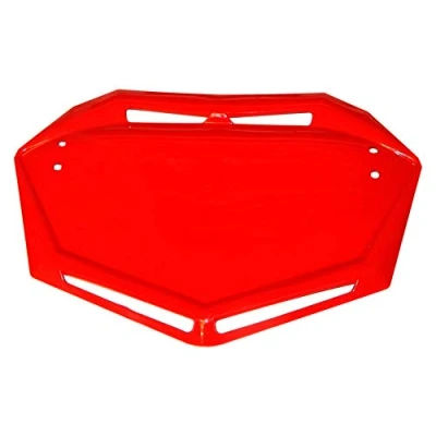 Imagen de cyclingcolors Placa Porta Número Cabeza de Bicicleta Insignia Competición BMX MTB Trial Eléctrica Motocicleta, Rojo