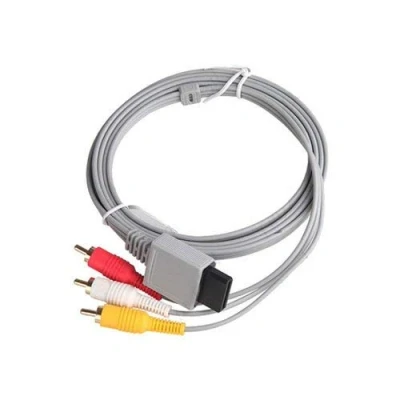 Imagen de OSTENT Cable de salida audio y vídeo AV compatible con el videojuego Nintendo Wii