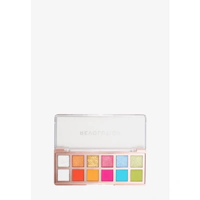 Imagen de Revolution, The Vibrant Icon Brights Palette, Paleta con 12 Sombras de Ojos en Tonos Mate, Brillantes y Crema, Fórmula Compacta, Vegano Libre Crueldad