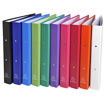 Imagen de Carpeta de 2 anillas 30mm redondas exacompta a4 carton forrado colores surtidos