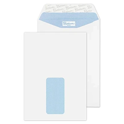 Imagen de Premium Office C5 Paquete de sobres con cierre autoadhesivo (con ventanilla, 229 x 162 mm, 500 unidades), color blanco
