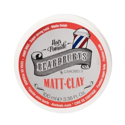 Imagen de Beardburys Matt Clay Cera para el Pelo Profesional con base al agua de Fijación Alta y Acabado Mate 30 ml